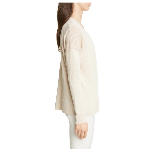 NEW EILEEN FISHER BEIGE OPEN FRONT CARDIGAN - Picture 5 of 10